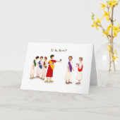 Carte "Et tu Brute ?" Julius César à une fête (Fleur jaune)