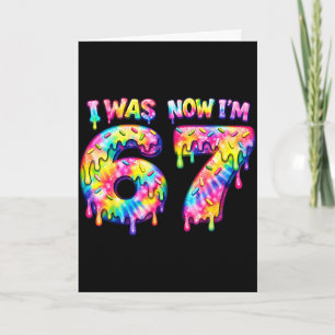 Carte Était 6 7 six sept tie dye 67 mème fête d'annivers