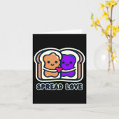 Carte Étaler l'amour beurre de cacahuète et valentin jel (Fleur jaune)