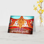 Carte Étaler le script d'étincelle Photo carrousel Vinta (Fleur jaune)