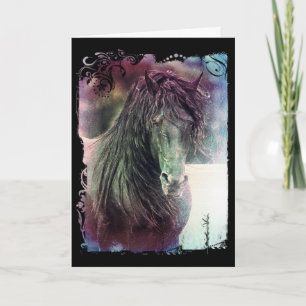 Carte Étalon Frison Anniversaire Grunge