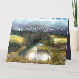 Carte Etanche d'automne peinture aquarelle