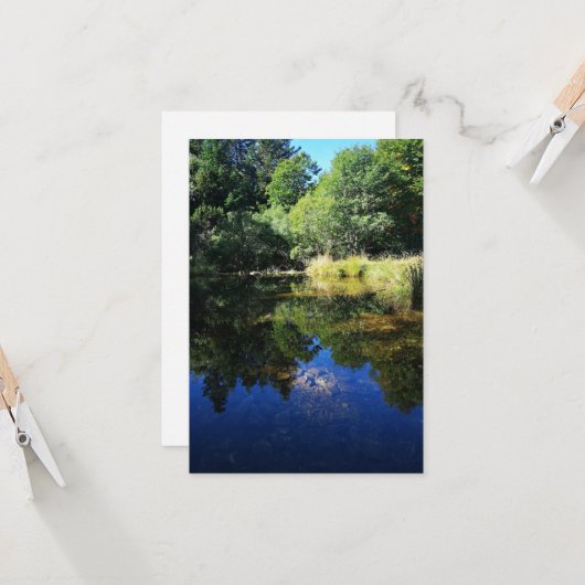 Carte étang dans la forêt (Devant/Arrière en situation)