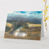 Carte étang d'automne (Fleur jaune)