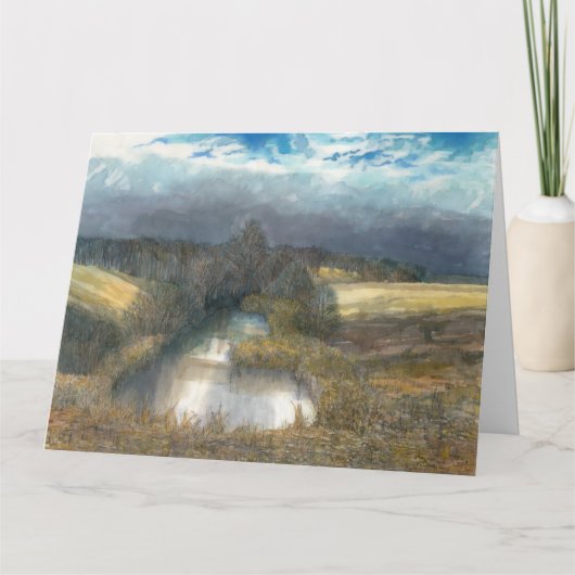 Carte étang d'automne (Devant)