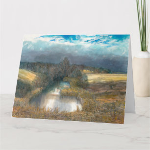 Carte étang d'automne