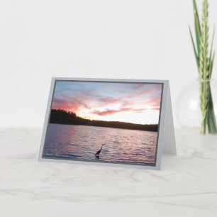 Carte Étang de Walden : Héron avec la citation