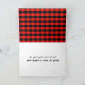 Carte Étape Buffalo Plaid de Brother Anniversaire (Intérieur)