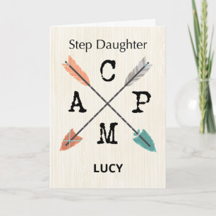 Carte Étape Fille Camp Personnaliser le nom Flèches
