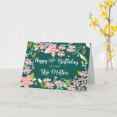 Carte Étape Mère 58e anniversaire Fleurs vertes (Fleur jaune)