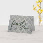 Carte Étape Papa Birthday Metal Design (Fleur jaune)