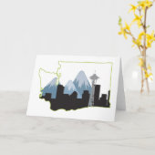 Carte État de Washington (Fleur jaune)