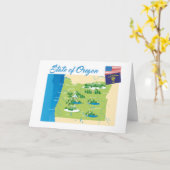 Carte État des Oregon (Fleur jaune)