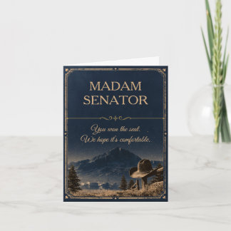 Carte État Drôle du Sénat Félicitations Vous avez gagné