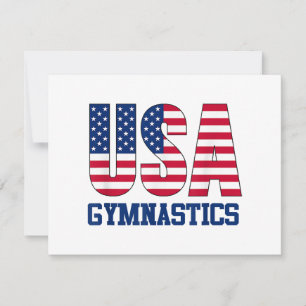 Carte États-Unis avec Gymnastique de drapeau américain S