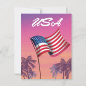 Carte États-Unis Bannière étoilée (Dos)