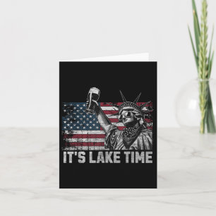 Carte Été C'est le lac Time Beer Statue de la Liberté 4e