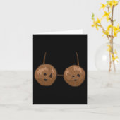 Carte Été coco Coconuts Soutien-gorge amusant coco (Fleur jaune)