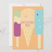 Carte Été Crème glacée Variété Saupoudrées Anniversaire (Devant)