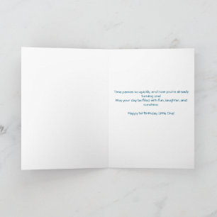 Carte Été seau plage Premier Joyeux anniversaire