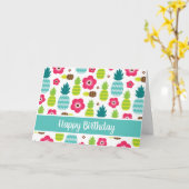 Carte Été tropical de l'ananas (Fleur jaune)