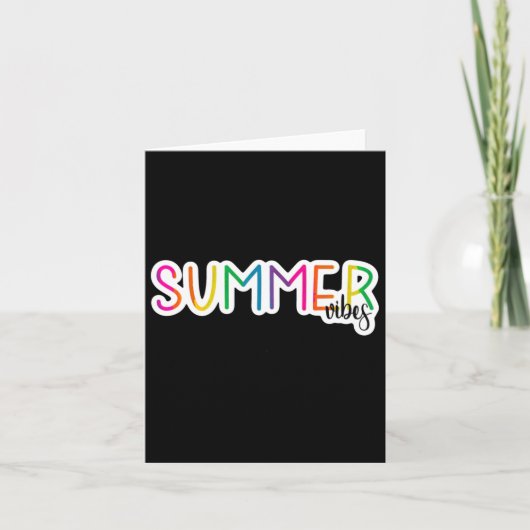 Carte Été Vibes Rainbow Design Sticker (Devant)