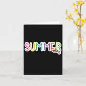 Carte Été Vibes Rainbow Design Sticker (Fleur jaune)