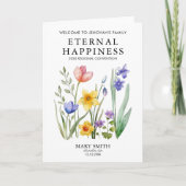 Carte Eternal Happiness JW Baptism with Spring Flowers  (Devant)
