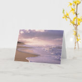 Carte Eternité, coucher de soleil sur la plage Pittoresq (Fleur jaune)