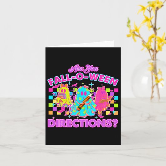 Carte Êtes-vous automne-o-interpolation Directions Drôle (Fleur jaune)