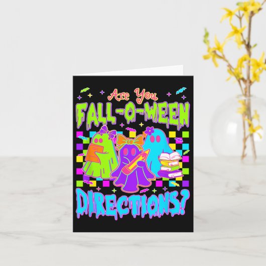 Carte Êtes-vous des instructions Falloween (Fleur jaune)