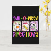 Carte Êtes-vous Fall-o-ween Directions Drôle Professeur (Fleur jaune)
