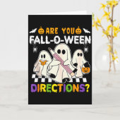 Carte Êtes-vous Fall O Ween Directions Fantôme Hal chrét (Fleur jaune)