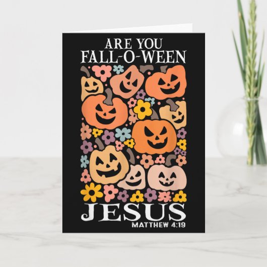 Carte Êtes-vous Fall-o-ween Jésus citrouilles chrétien H (Devant)