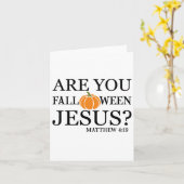 Carte Êtes-vous Fall O Ween Jésus drôle foi chrétienne H (Fleur jaune)