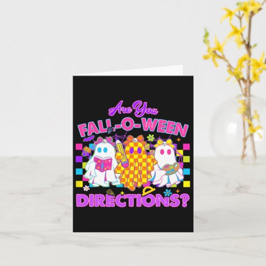 Carte Êtes-vous les directions de Fall-o-ween Professeur (Fleur jaune)