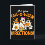 Carte Êtes-vous les directions drôles de professeur fant<br><div class="desc">Êtes-vous les directions drôles de professeur fantôme de Fall-o-ween Halloween</div>