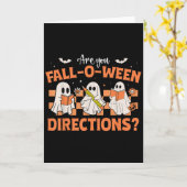 Carte Êtes-vous les directions Fall-o-ween drôle profess (Fleur jaune)