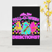 Carte Êtes-vous les directions Fall-o-ween fantôme néon  (Fleur jaune)