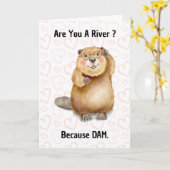 Carte Êtes-vous une rivière parce que DAM drôle d'amour (Fleur jaune)