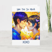 Carte Ethereal Anime Couple Valentine's Day (Devant)