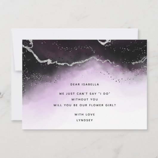 Carte Ethereal Mist Ombre Violet Flower Proposition (Dos)