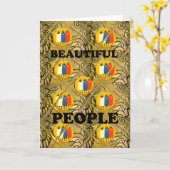 Carte Ethnic African Art Design Imprimer : Beautiful Peo (Fleur jaune)