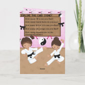 Carte Ethnic Girls Karate Secret Message Joyeux annivers (Dos)