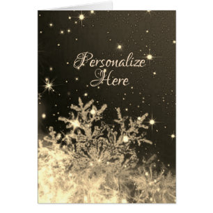 Carte étincelante Snowflake