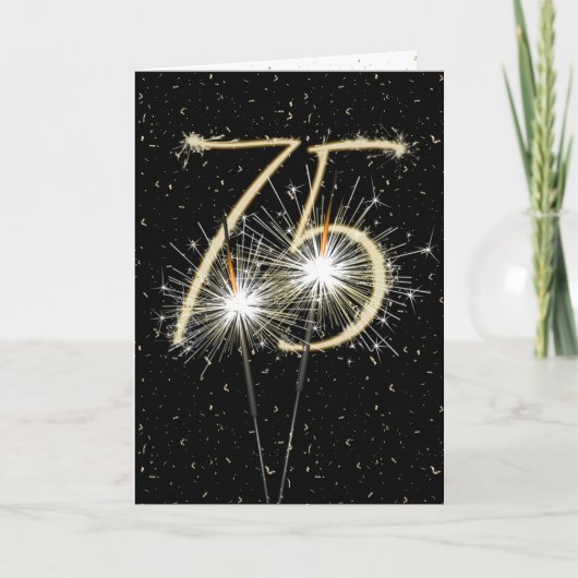 Carte Étinceleurs du 75e anniversaire de l'mariage (Devant)