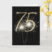 Carte Étinceleurs du 75e anniversaire de l'mariage (Fleur jaune)