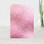 Carte Étincelle rose Glam Glitzy (Dos)