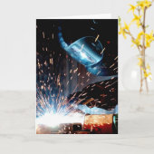 Carte Étincelles de soudage (Fleur jaune)