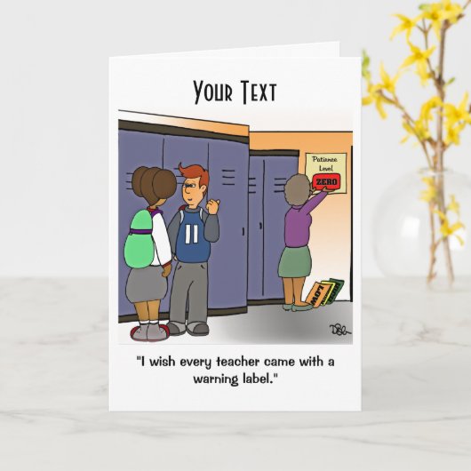 Carte Étiquette d'avertissement de l'enseignant (Fleur jaune)